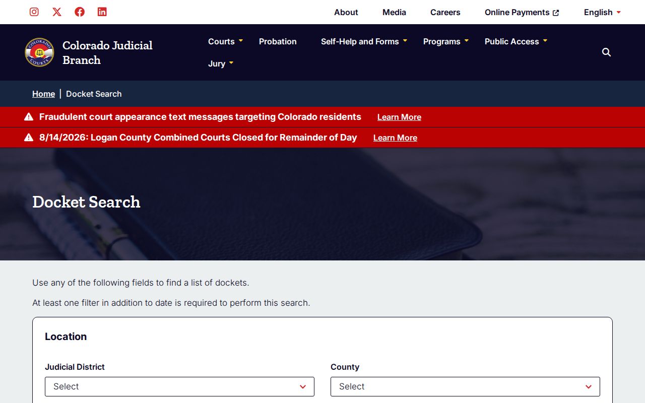 Rio Blanco County arrest record follow-up through Colorado dockets